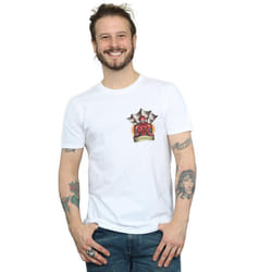 Marvel Mens Spider-Man Tattoo Breast Print T-Shirt - L, White