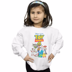 Disney Girls Toy Story 4 Crew Sweatshirt - 9-11 Years, White