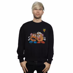 Disney Mens Toy Story 4 Mr And Mrs Potato Head Cotton Sweatshirt - 3XL, Black