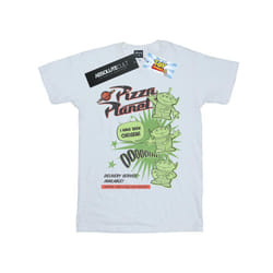 Disney Mens Toy Story 4 Pizza Planet Little Green Men T-Shirt - L, White
