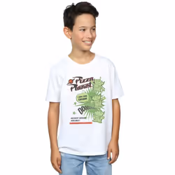 Disney Boys Toy Story 4 Pizza Planet Little Green Men T-Shirt - 9-11 Years, White