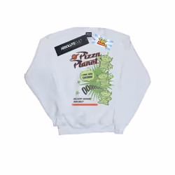 Disney Mens Toy Story 4 Pizza Planet Little Green Men Sweatshirt - M, White