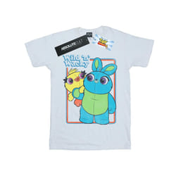 Disney Mens Toy Story 4 Duck And Bunny Wild And Wacky T-Shirt - L, White