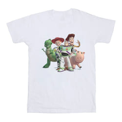 Disney Girls Toy Story 4 Group Cotton T-Shirt - 9-11 Years, White