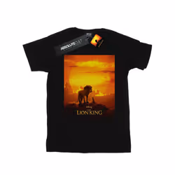 Disney Mens The Lion King Movie Sunset Poster T-Shirt - S, Black