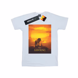 Disney Mens The Lion King Movie Sunset Poster T-Shirt - S, White