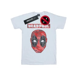 Marvel Mens Deadpool Camo Head T-Shirt - M, White