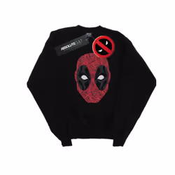 Marvel Mens Deadpool Head Of Roses Sweatshirt - M, Black