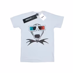Disney Mens Nightmare Before Christmas Jack Skellington 3D Glasses T-Shirt - XXL, White
