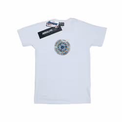 Marvel Mens Avengers Endgame Tony Stark Heart T-Shirt - XL, White