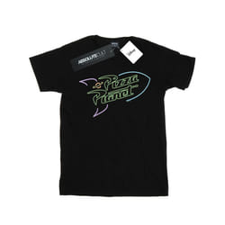 Disney Mens Toy Story Neon Pizza Planet T-Shirt - S, Black