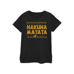 Disney Womens/Ladies The Lion King Hakuna Matata Cotton T-Shirt - L, Black