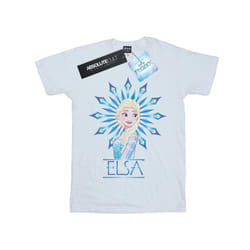 Disney Mens Frozen Elsa Snowflake T-Shirt - XXL, White