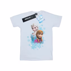 Disney Womens/Ladies Frozen Elsa And Anna Sisters Cotton Boyfriend T-Shirt - L, White