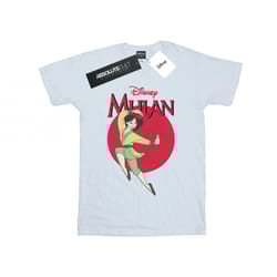 Disney Mens Mulan Dragon Circle T-Shirt - L, White