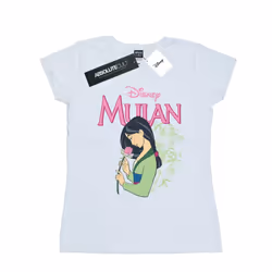 Disney Womens/Ladies Mulan Pink Magnolia Cotton T-Shirt - S, White