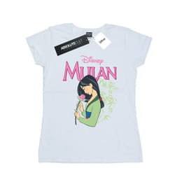Disney Womens/Ladies Mulan Pink Magnolia Cotton T-Shirt - S, White