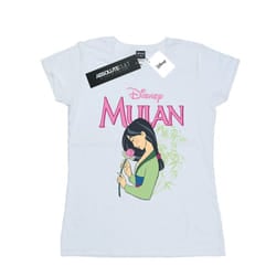 Disney Womens/Ladies Mulan Pink Magnolia Cotton T-Shirt - XL, White