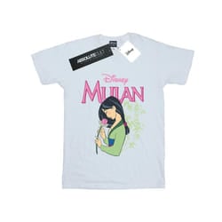 Disney Womens/Ladies Mulan Pink Magnolia Cotton Boyfriend T-Shirt - L, White