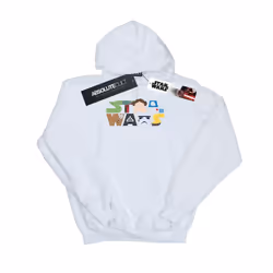 Star Wars Mens Character Logo Hoodie - M, White