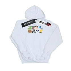 Star Wars Mens Character Logo Hoodie - M, White