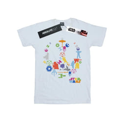 Star Wars Mens Silhouette Collage T-Shirt - L, White