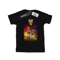 Disney Mens Toy Story 4 Buzz And Woody Poster T-Shirt - M, Black