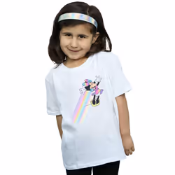 Disney Girls Minnie Mouse Whoosh Cotton T-Shirt - 9-11 Years, White