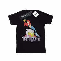 Disney Mens The Little Mermaid Sea Friend T-Shirt - L, Black