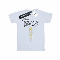 Disney Girls Tinker Bell Flying Tink Cotton T-Shirt - 9-11 Years, White