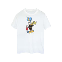 Disney Womens/Ladies Pinocchio Jiminy Cricket Cotton T-Shirt - XL, White
