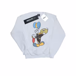 Disney Mens Pinocchio Jiminy Cricket Sweatshirt - XXL, White