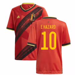 2020-2021 Belgium Home Adidas Football Shirt (Kids) (E HAZARD 10) - SB