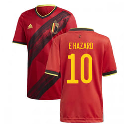 2020-2021 Belgium Home Adidas Football Shirt (E HAZARD 10) - 3XL