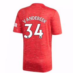 2020-2021 Man Utd Adidas Home Football Shirt (VAN DE BEEK 34) - XL