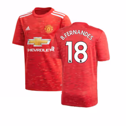 2020-2021 Man Utd Adidas Home Football Shirt (Kids) (B.FERNANDES 18) - XXL