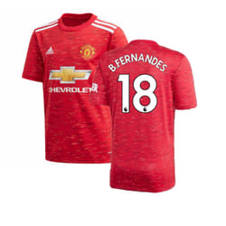 2020-2021 Man Utd Adidas Home Football Shirt (Kids) (B.FERNANDES 18) - XXL