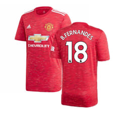 2020-2021 Man Utd Adidas Home Football Shirt (B.FERNANDES 18) - XL