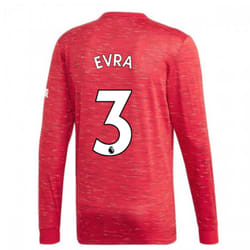2020-2021 Man Utd Adidas Home Long Sleeve Shirt (EVRA 3) - 3XL