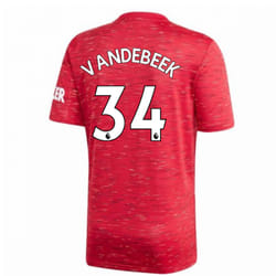 2020-2021 Man Utd Adidas Home Football Shirt (Kids) (VAN DE BEEK 34) - XXL