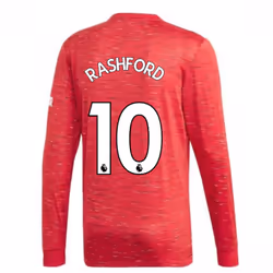 2020-2021 Man Utd Adidas Home Long Sleeve Shirt (RASHFORD 10) - M