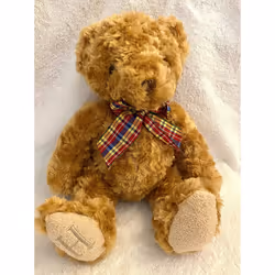 Duffy Bear soft plush doll toy with bow - 12"