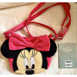 Minnie Mouse Crossbody Bag, Handbag Soft Purse for Kids 3D face
