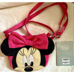 Minnie Mouse Crossbody Bag, Handbag Soft Purse for Kids 3D face