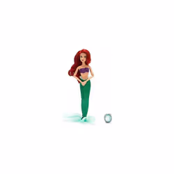Ariel Classic Doll Little Mermaid 28cm Tall Doll with Clip-On Pendant