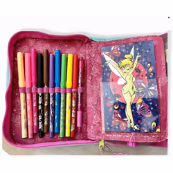 Tinkerbell Fairy Zip up Pencil Stationery Colour Artwork case for