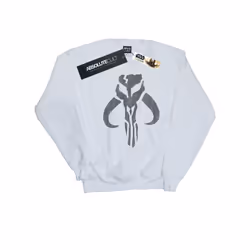 Star Wars Mens The Mandalorian Banther Skull Sweatshirt - L, White