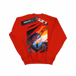 Star Wars Mens The Mandalorian Glare Sweatshirt - XXL, Red