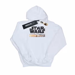 Star Wars Mens The Mandalorian Logo Hoodie - S, White
