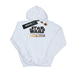 Star Wars Mens The Mandalorian Logo Hoodie - S, White